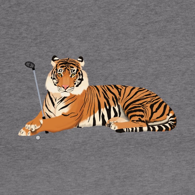 Golf Tiger by College Mascot Designs